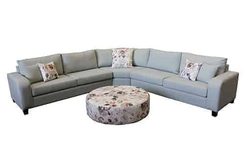 chaise lounge - sofa corner modular - include round ottoman - sectional corner lounge