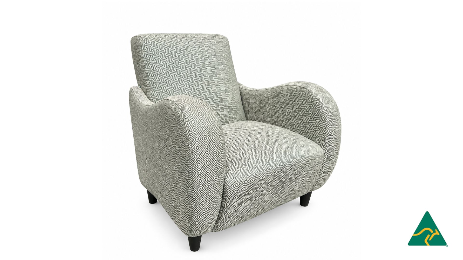 Australian Manufactured LILY Armchair, Available in Leather or Fabric. Made to Order in Sydney Australia.