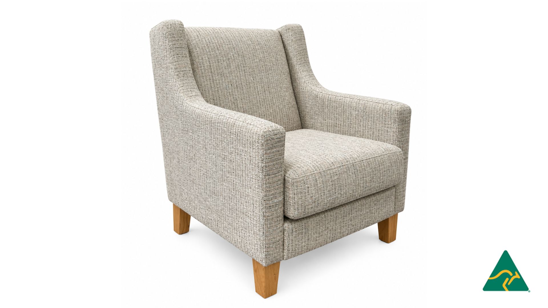 Australian Manufactured Morrison Armchair, Available in Fabric or Leather. Made to Order in Sydney Australia.