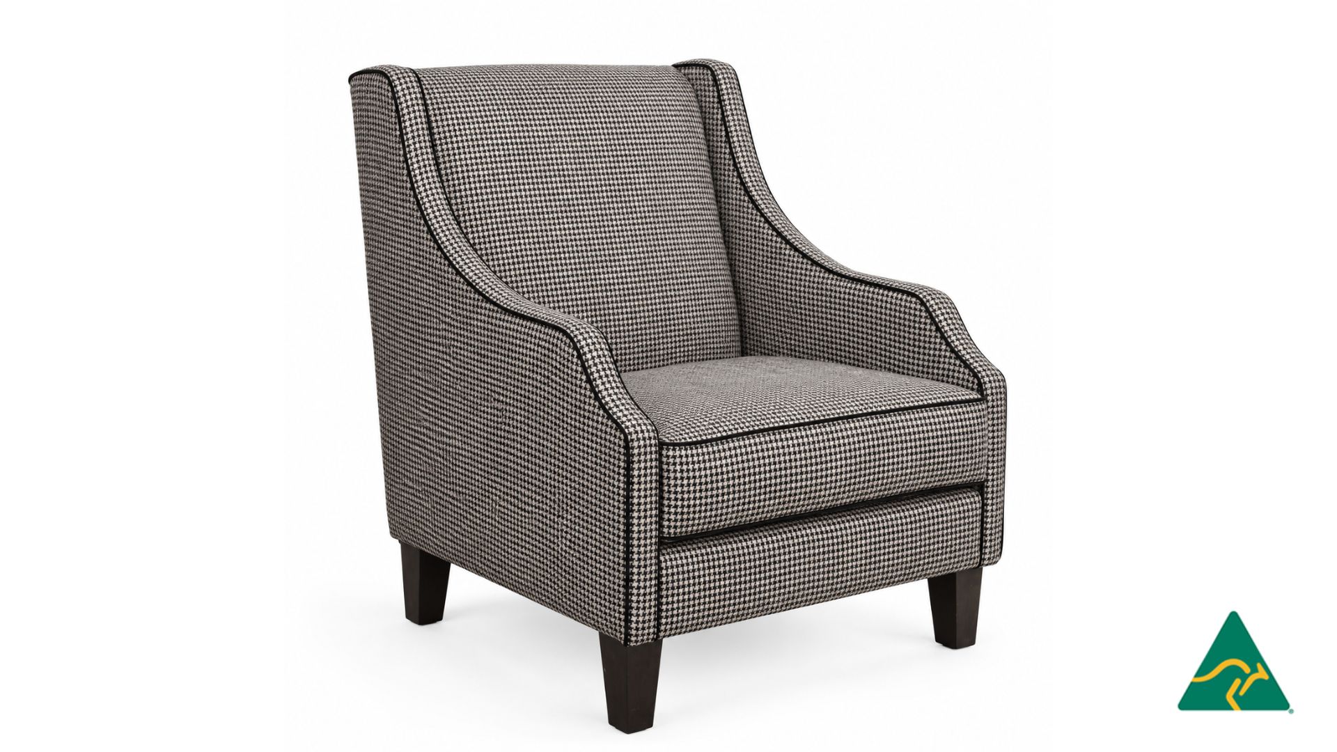 Australian Manufactured PARADISE Armchair with Piping. Available in Genuine Leather or Fabric and Made to Order in Sydney Australia.