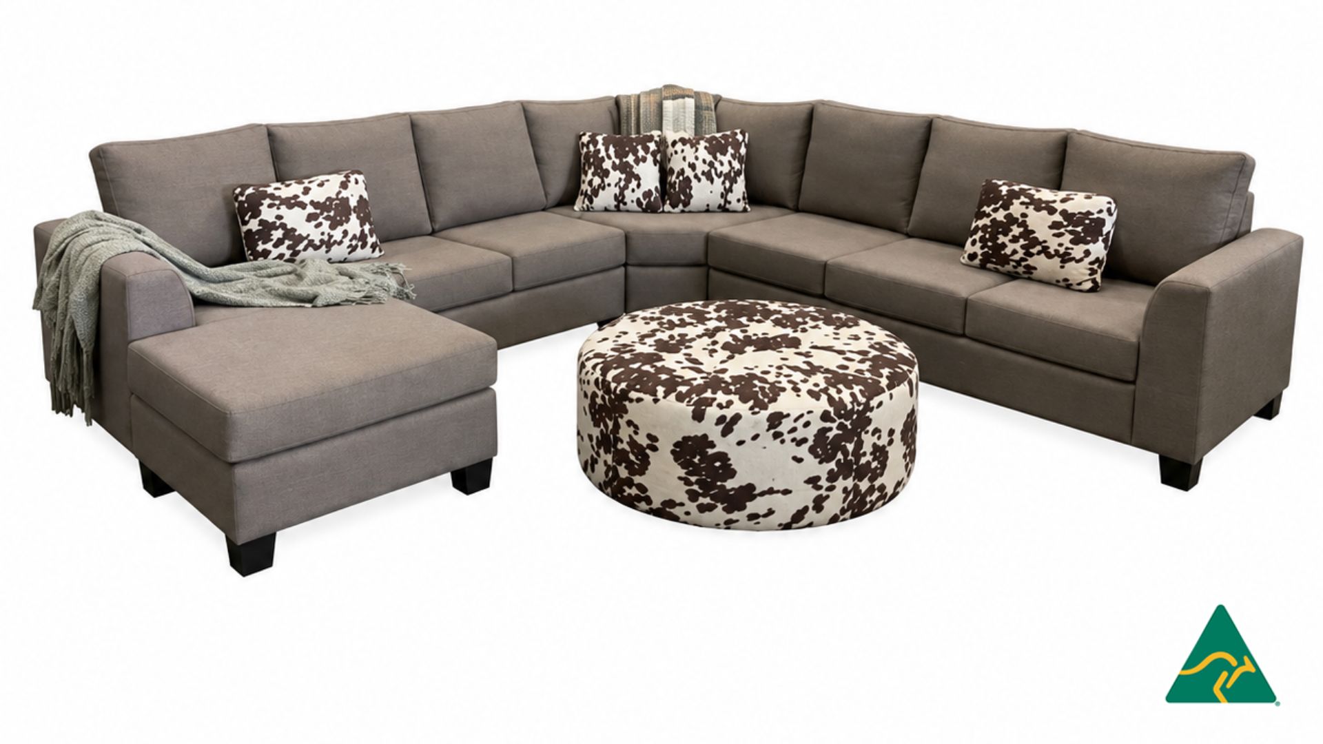 Custom Australian Manufactured BOSTON Corner Modular Chaise Sofa Lounge, Made to Measure in Sydney Australia.