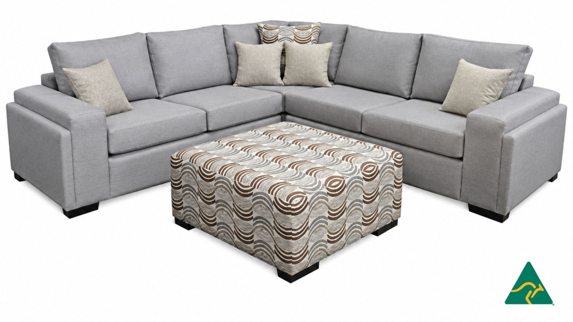 Custom Australian Manufactured EVELYN Corner Modular Sofa Lounge, Made to Measure in Sydney Australia.