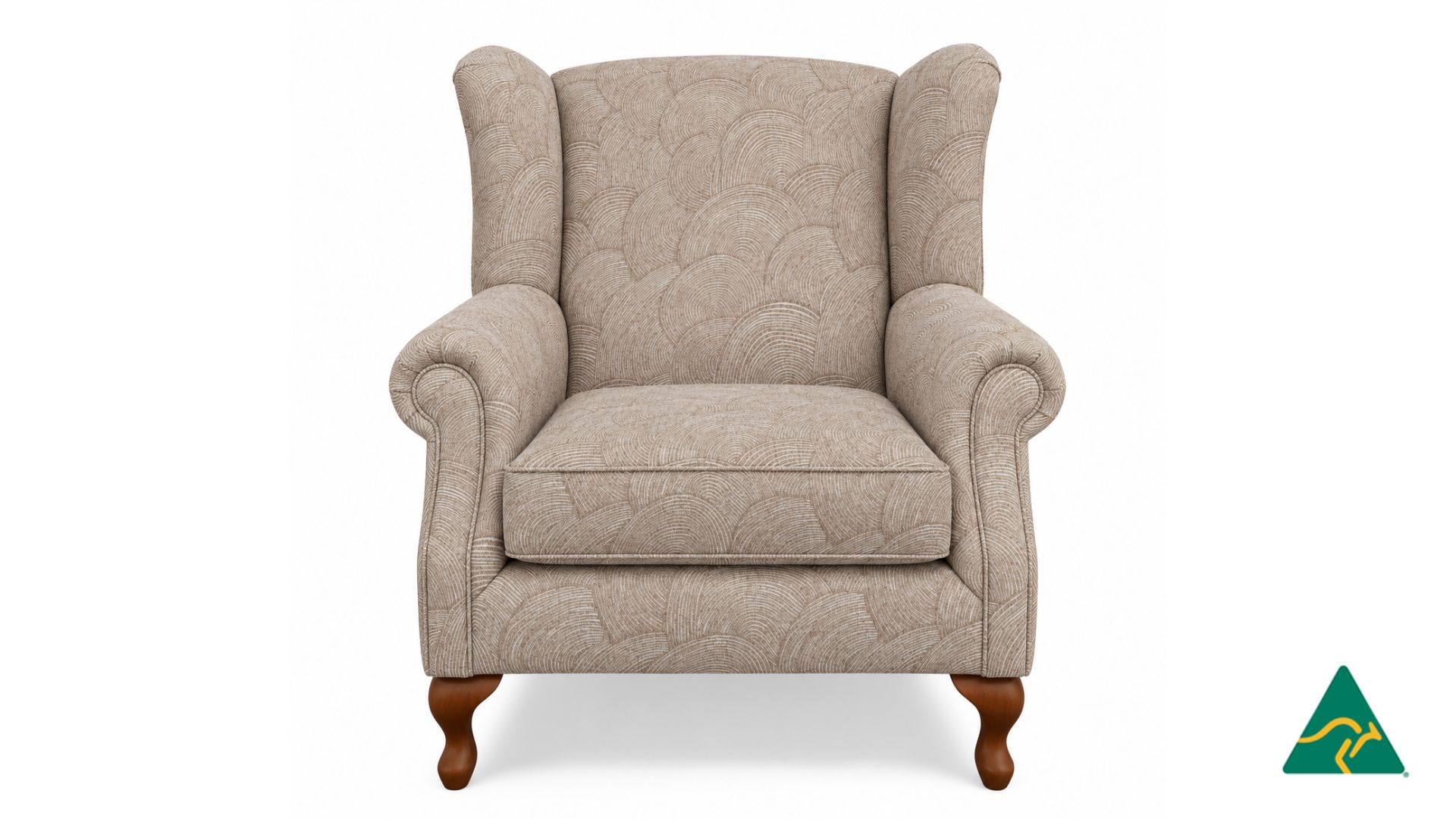 CUSTOM Australian Manufactured ELIZABETH Wing Armchair, Available in Leather or Fabric. Fully Customisable Accent Chair.