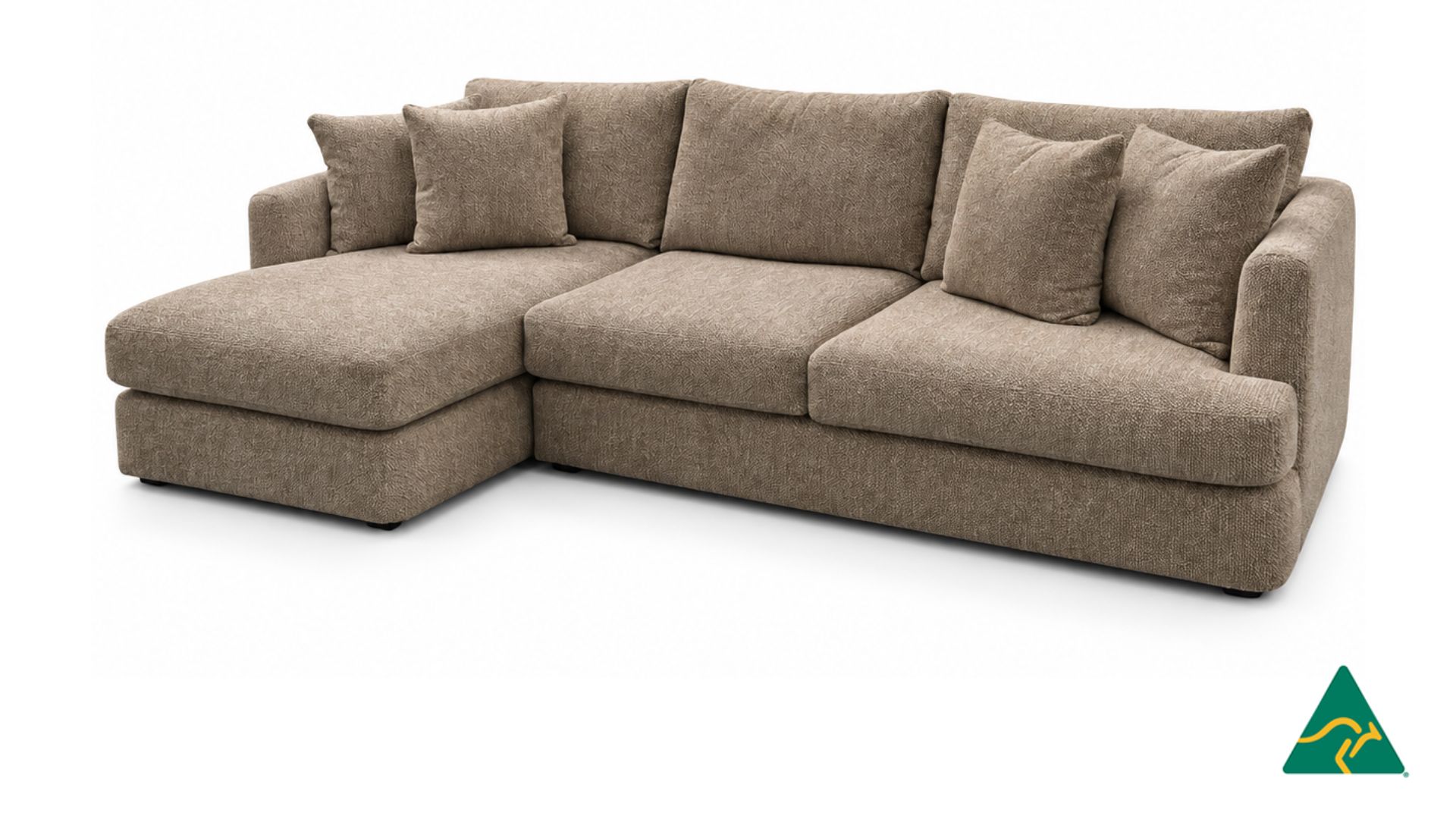 Custom Australian Manufactured VAUCLUSE Large Chaise plus 3 Seater Duo, Made to Measure in Sydney Australia.