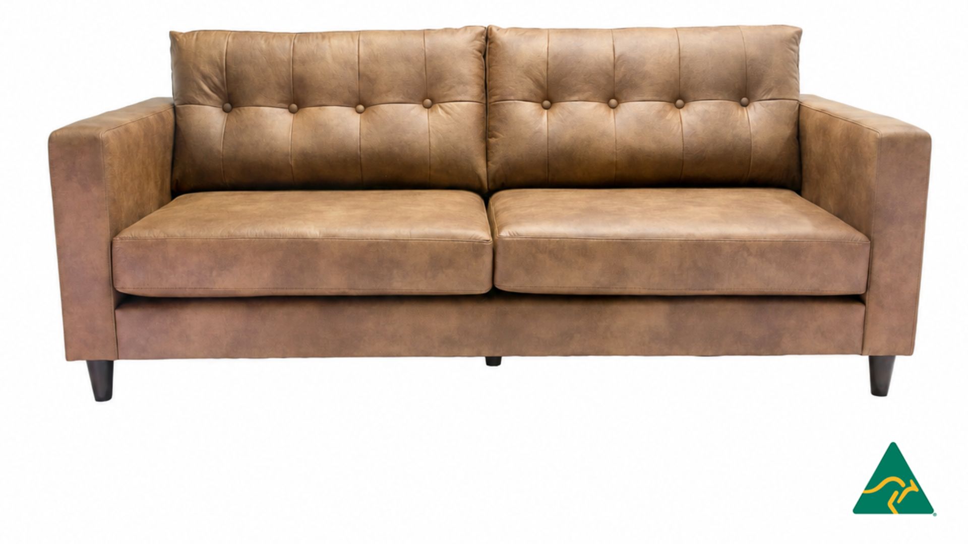 Australian Manufactured NEW PARKER 3 seater duo in fabric with button back, made locally in Australia and Made To Measure