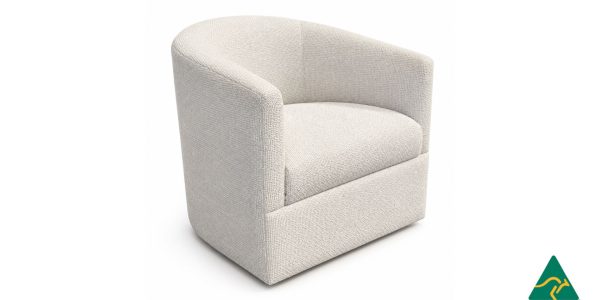 CUSTOM Australian Manufactured PARIS Swivel Armchair, Available in Genuine Leather or Fabric of Choice. Made in Sydney Australia.
